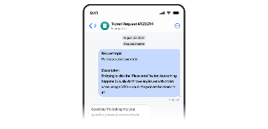 Illustration — Flomni CS mobile chat